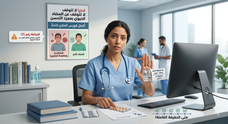 متى تتوقف عن تناول المضاد الحيوي!!اخطاء شائعه تهدد صحتك