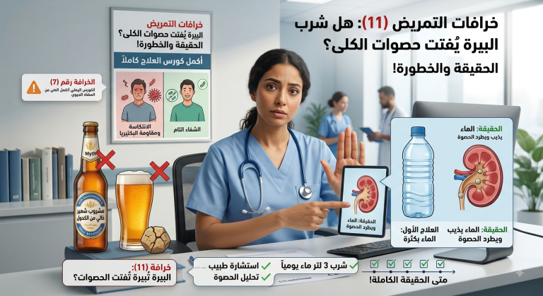 علاج حصوات الكلى بالبيره!! اضرار كارثية وخرفات شائعة